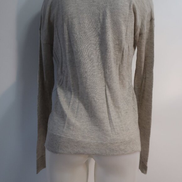 Womens Zadig & Voltaire Happy CP Grey Melange Pure Cashmere V-Neck Sweater M - Picture 10 of 12